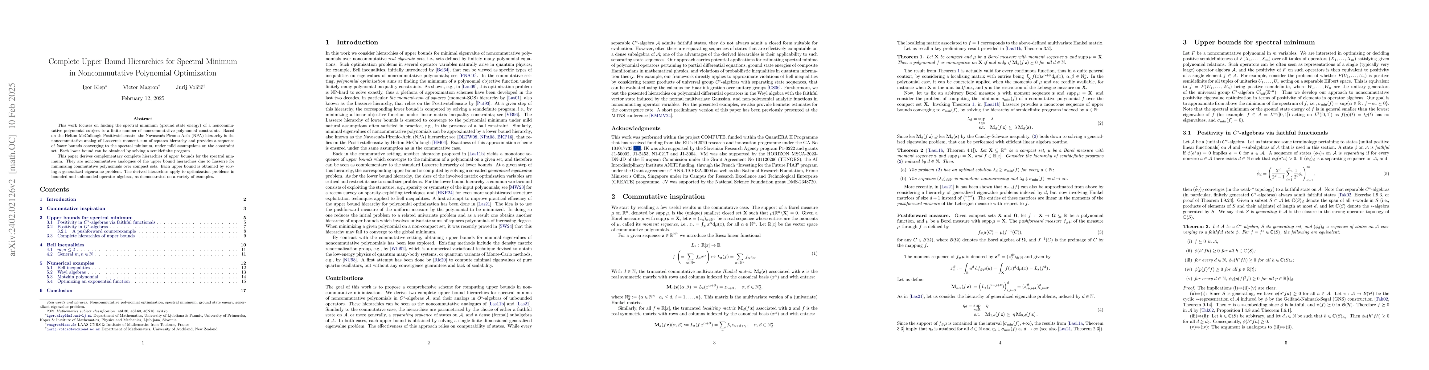 Thumbnail for Upper bound hierarchies for noncommutative polynomial optimization