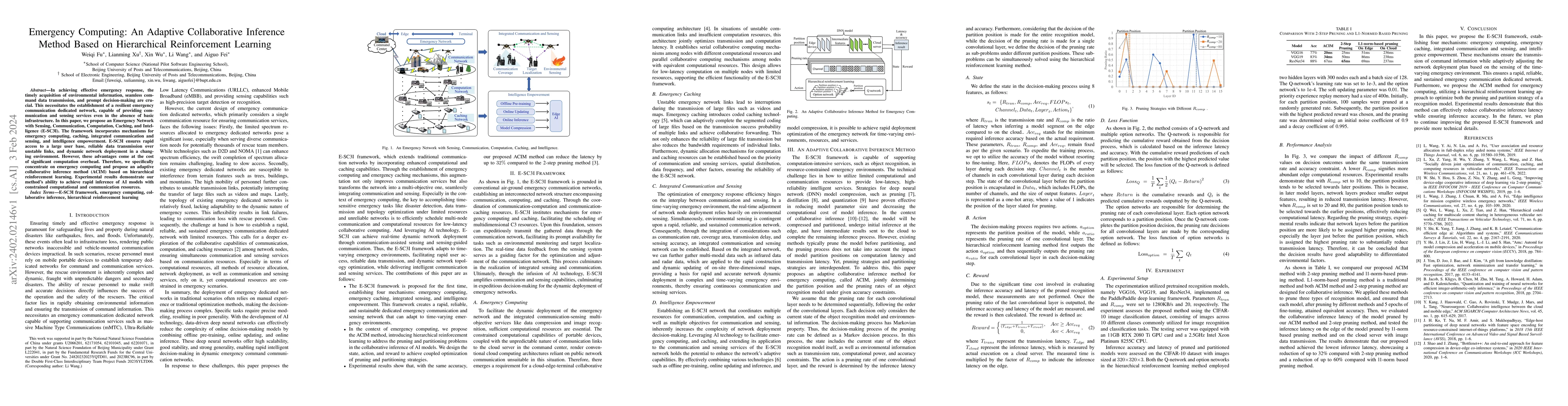 Thumbnail for Emergency Computing: An Adaptive Collaborative Inference Method Based on
  Hierarchical Reinforcement Learning