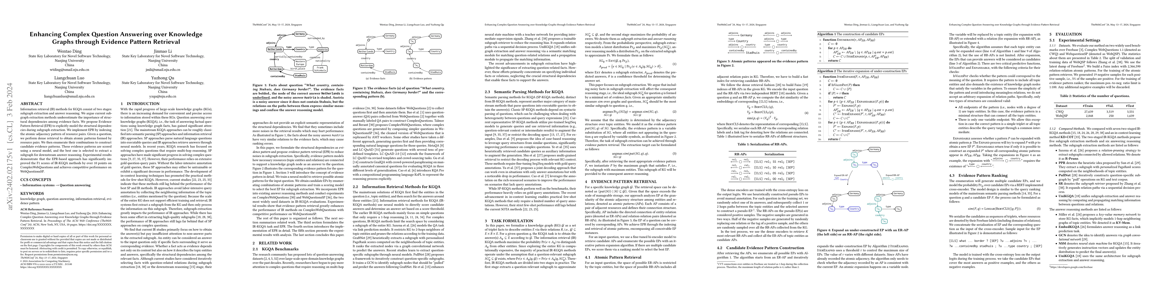 Thumbnail for Enhancing Complex Question Answering over Knowledge Graphs through
  Evidence Pattern Retrieval
