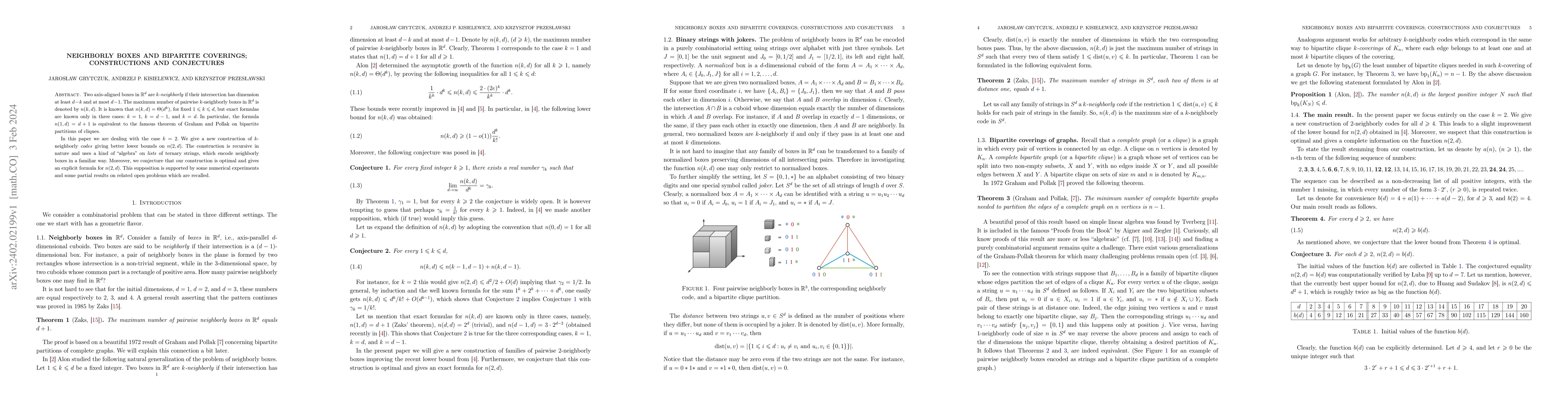 Thumbnail for Neighborly boxes and bipartite coverings; constructions and conjectures