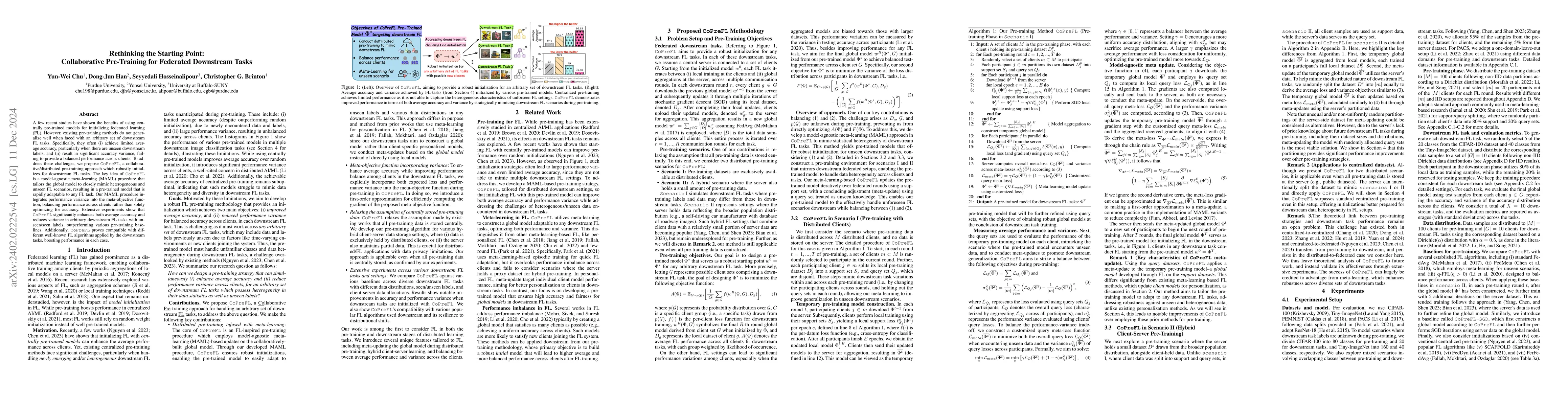 Thumbnail for Rethinking the Starting Point: Collaborative Pre-Training for Federated
  Downstream Tasks