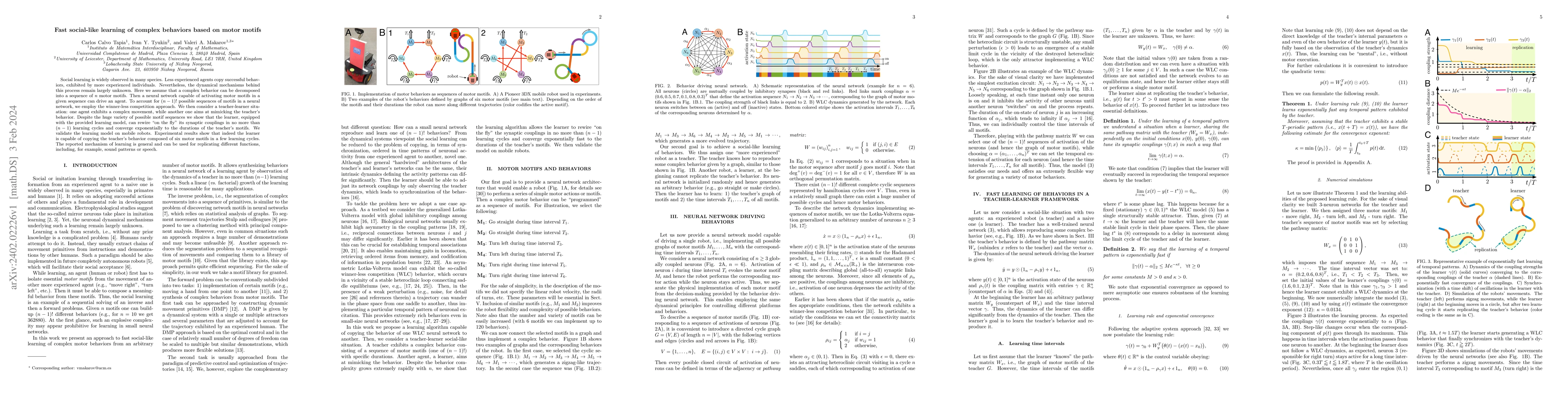 Thumbnail for Fast social-like learning of complex behaviors based on motor motifs