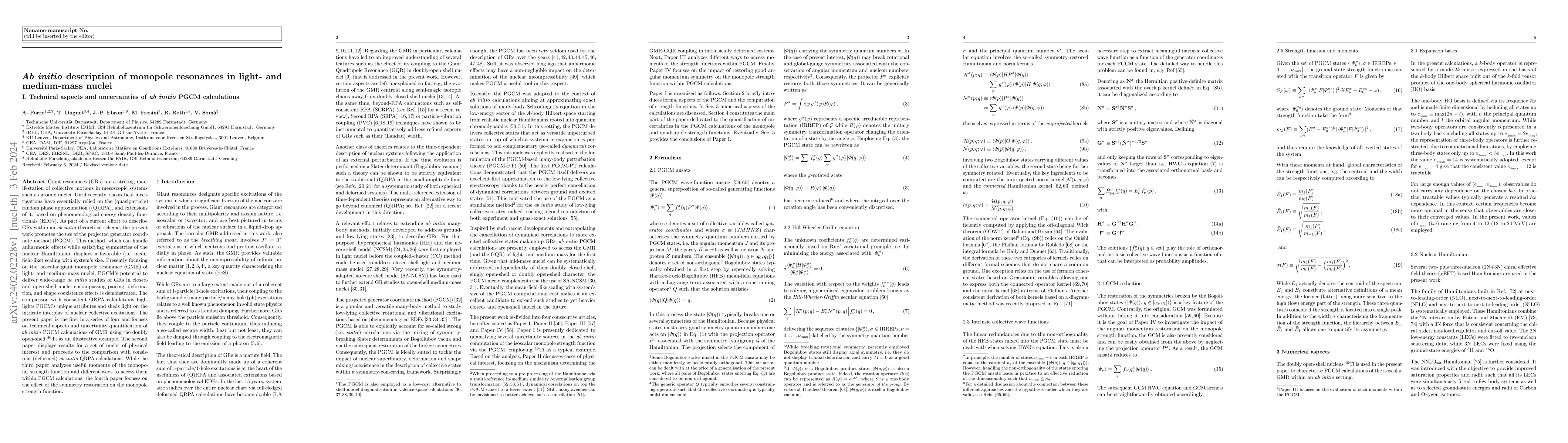Thumbnail for Ab initio description of monopole resonances in light- and medium-mass
  nuclei: I. Technical aspects and uncertainties of ab initio PGCM calculations