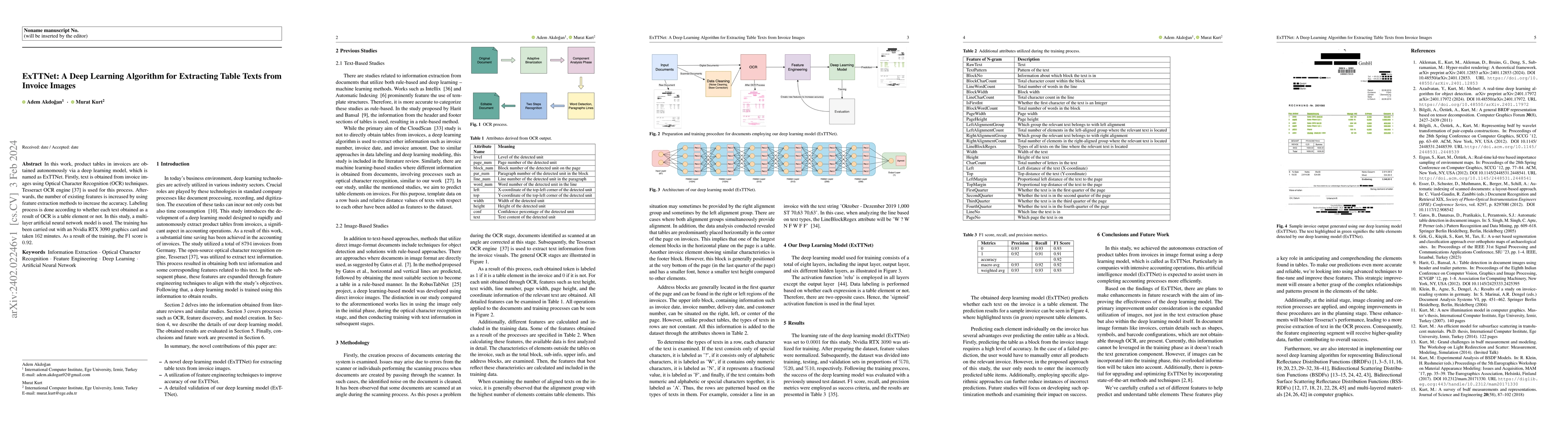 Thumbnail for ExTTNet: A Deep Learning Algorithm for Extracting Table Texts from
  Invoice Images