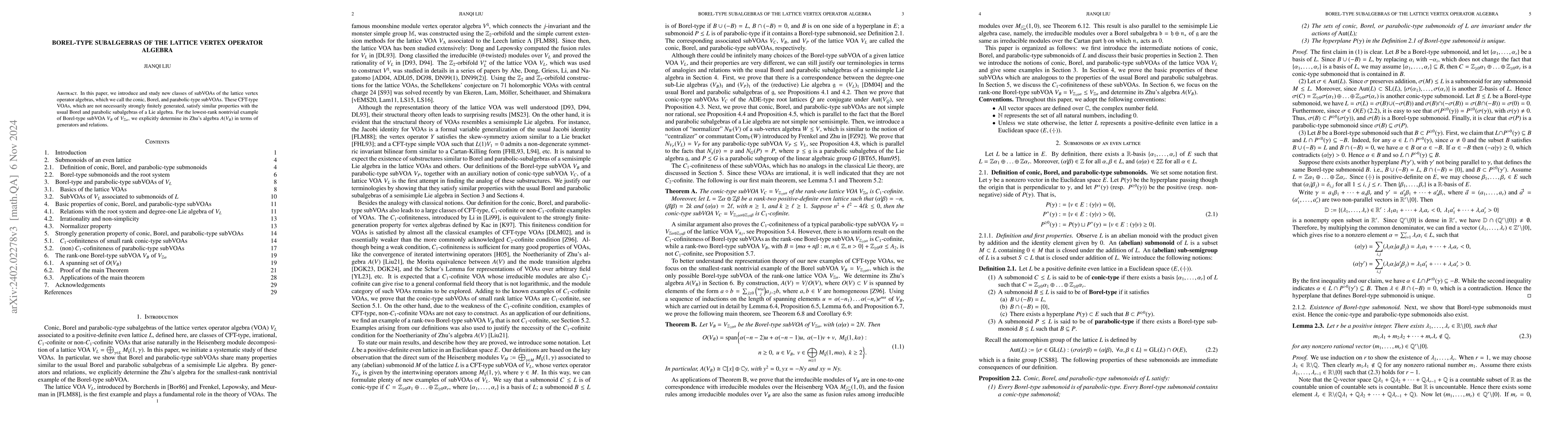 Thumbnail for Borel and parabolic-type subalgebras of the lattice vertex operator
  algebra