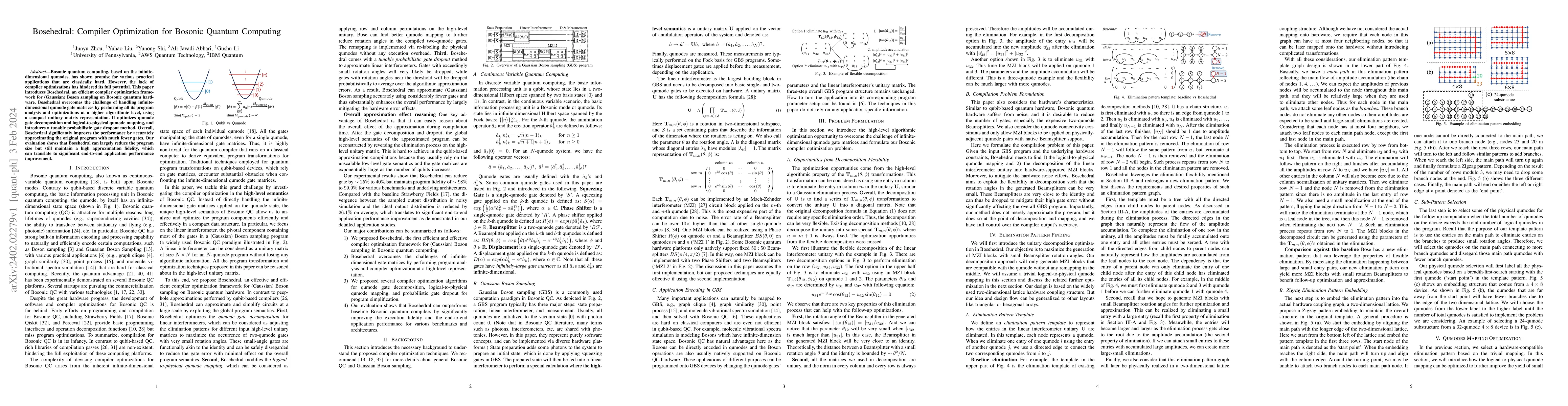 Thumbnail for Bosehedral: Compiler Optimization for Bosonic Quantum Computing