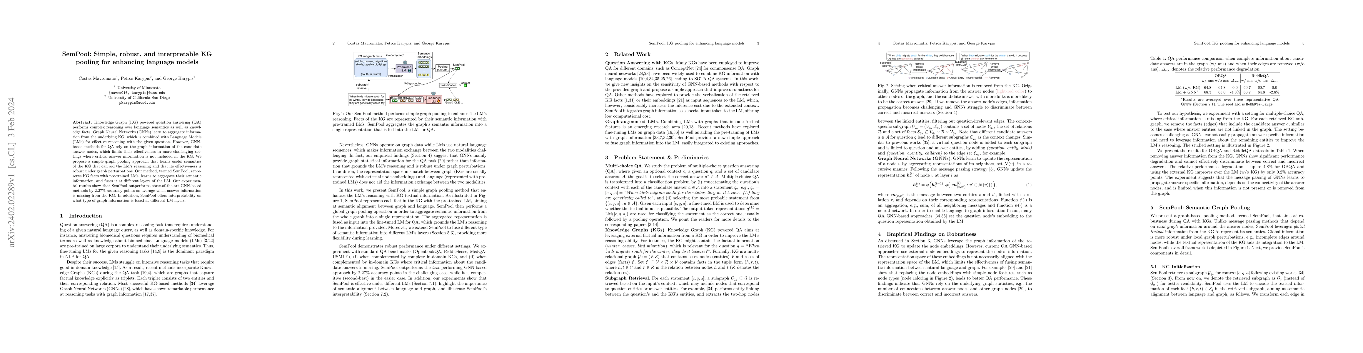 Thumbnail for SemPool: Simple, robust, and interpretable KG pooling for enhancing
  language models