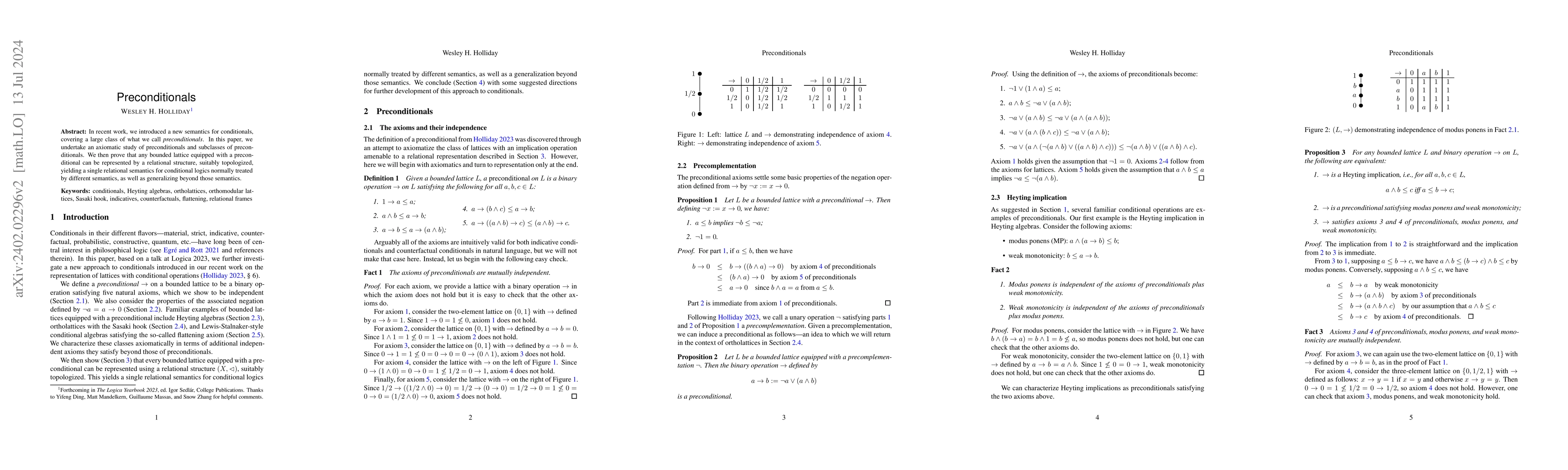 Thumbnail for Preconditionals