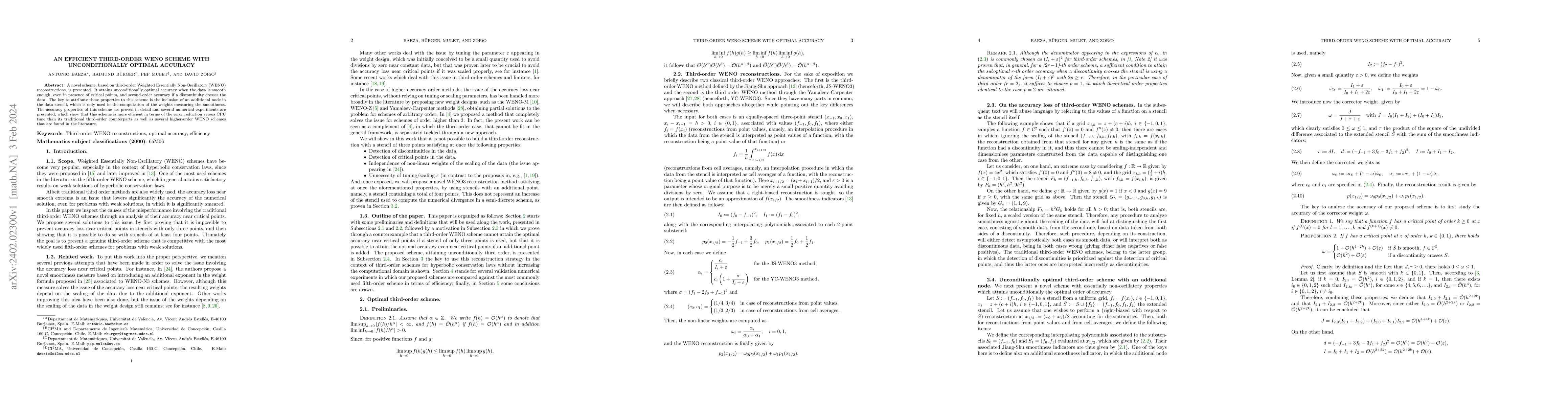 Thumbnail for An efficient third-order WENO scheme with unconditionally optimal
  accuracy