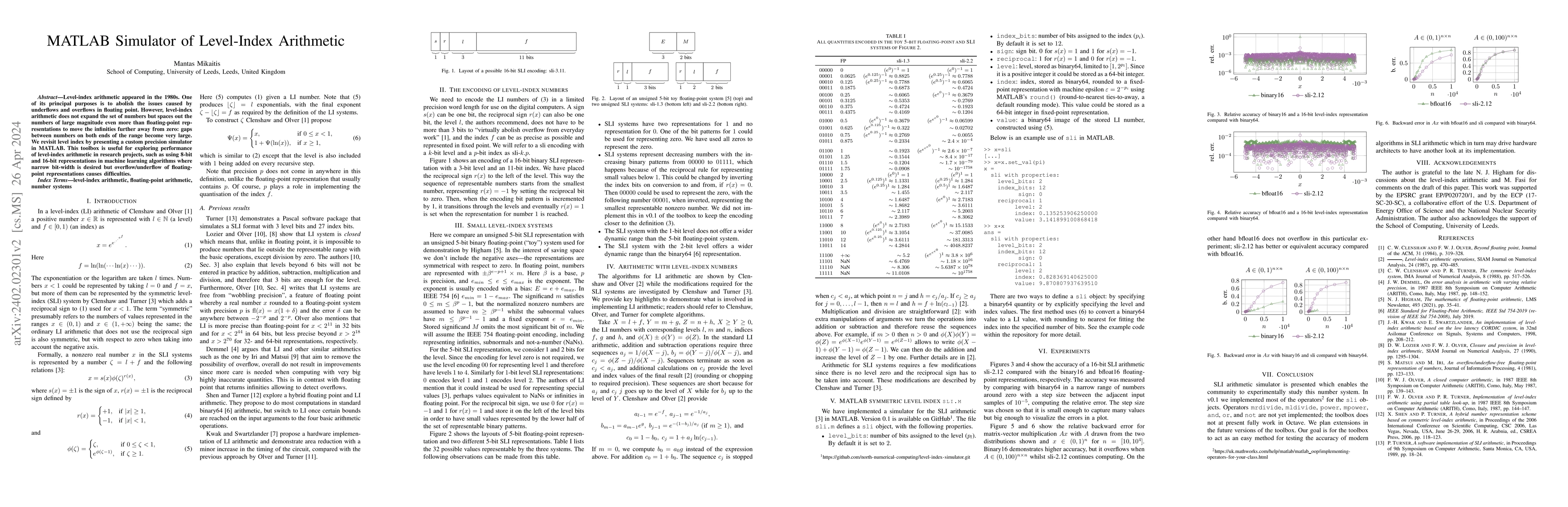 Thumbnail for MATLAB Simulator of Level-Index Arithmetic