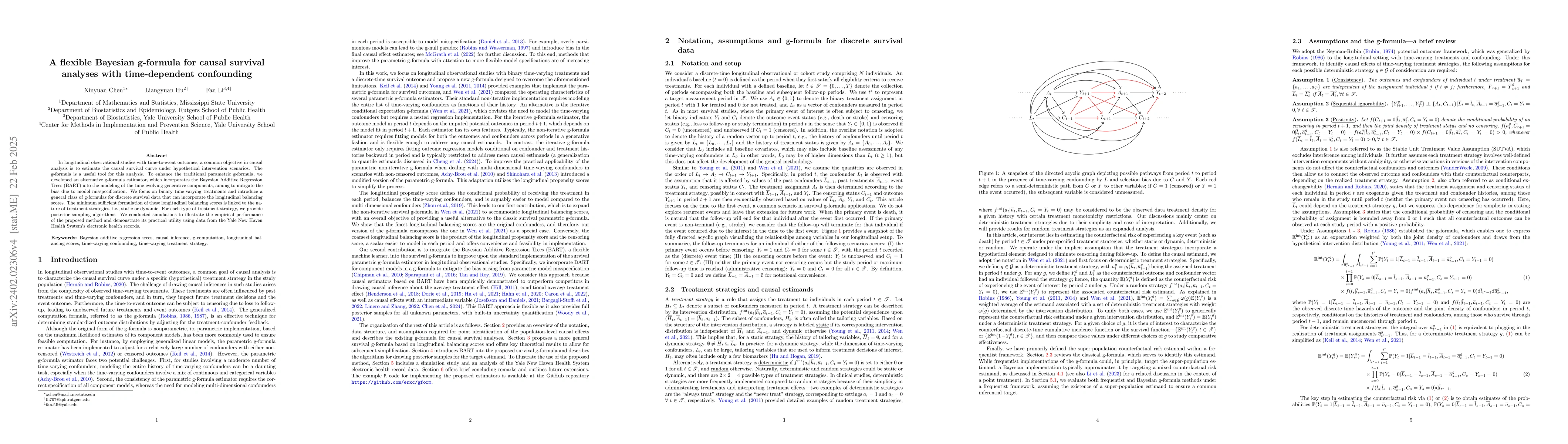 Thumbnail for A flexible Bayesian g-formula for causal survival analyses with
  time-dependent confounding