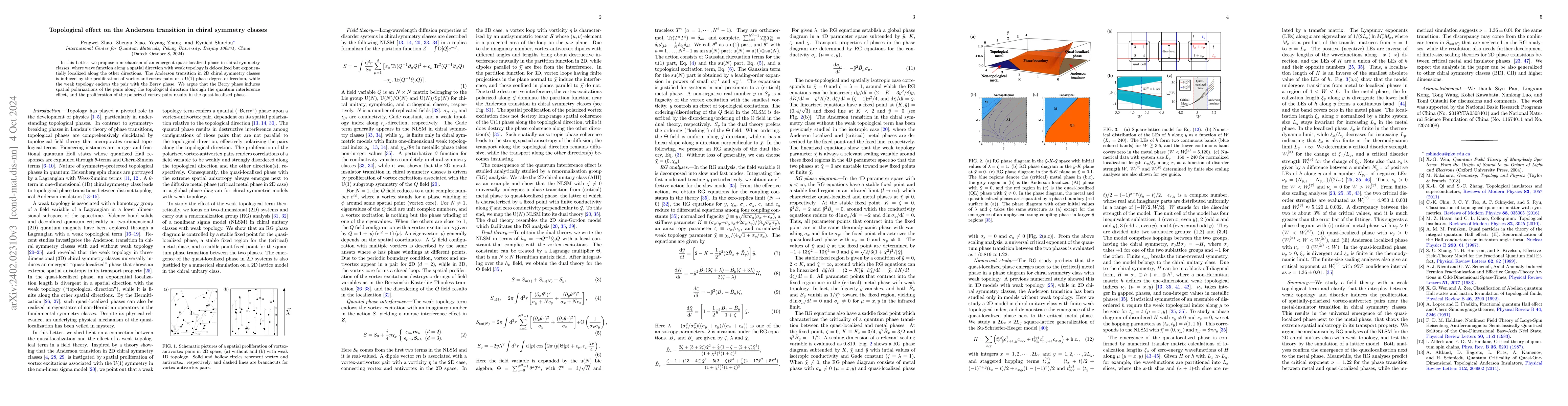 Thumbnail for Topological effect on the Anderson transition in chiral symmetry classes