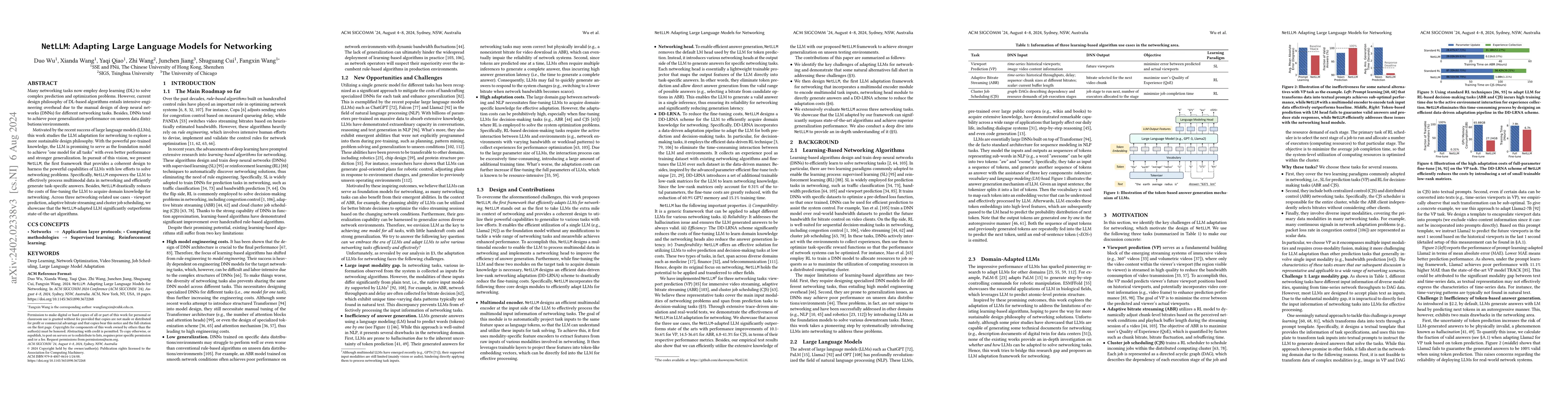 Thumbnail for NetLLM: Adapting Large Language Models for Networking