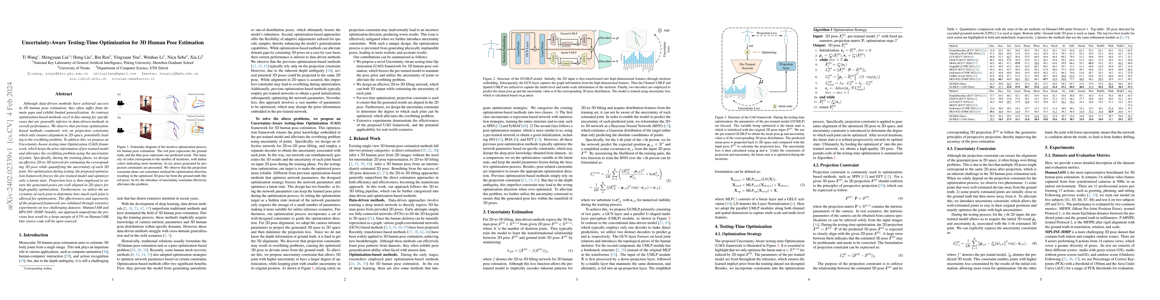 Thumbnail for Uncertainty-Aware Testing-Time Optimization for 3D Human Pose Estimation