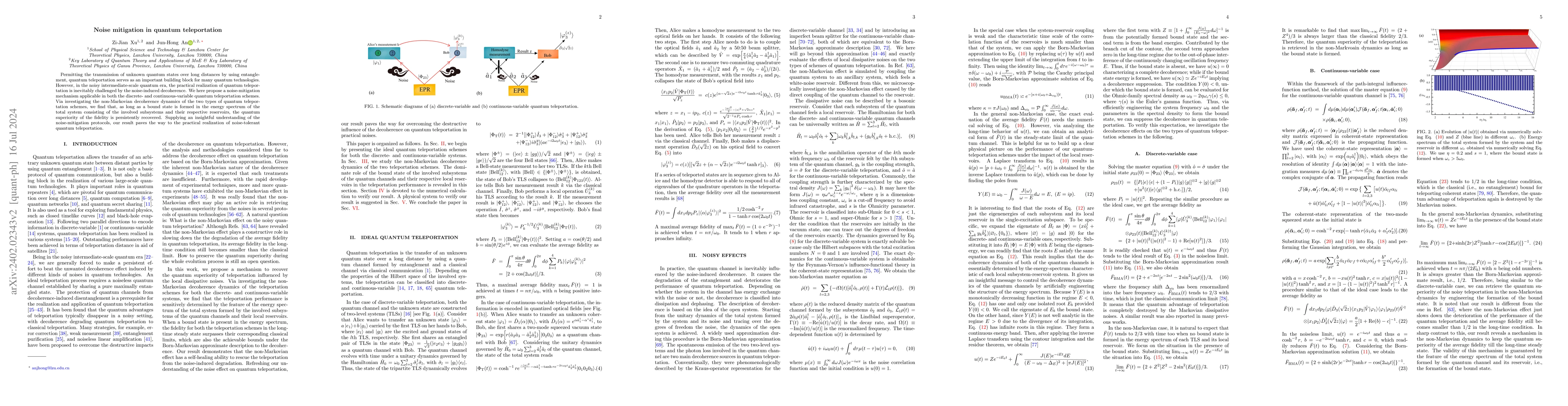 Thumbnail for Noise mitigation in quantum teleportation