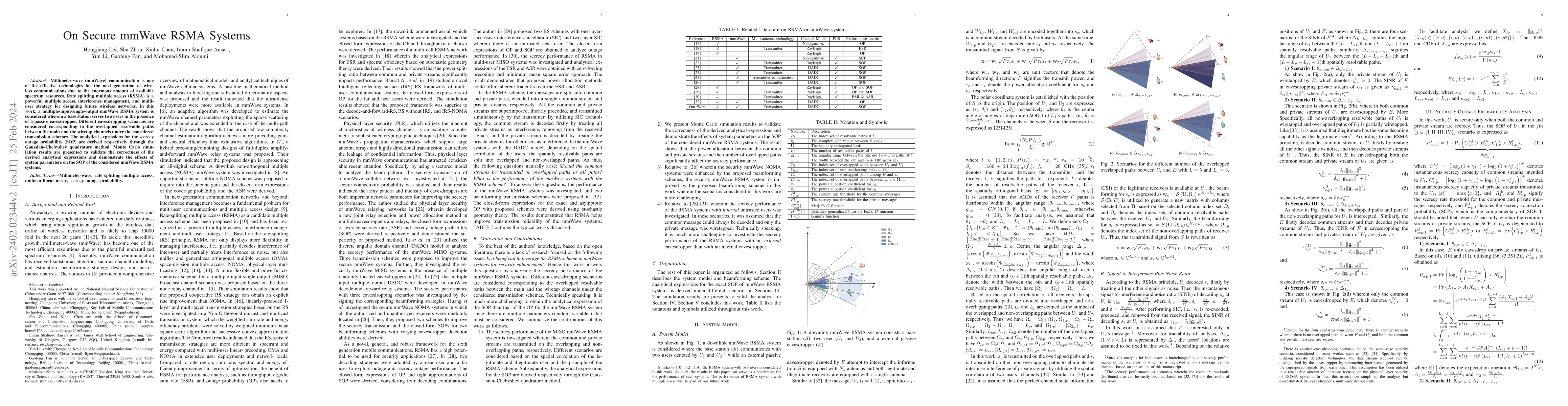 Thumbnail for On Secure mmWave RSMA Systems