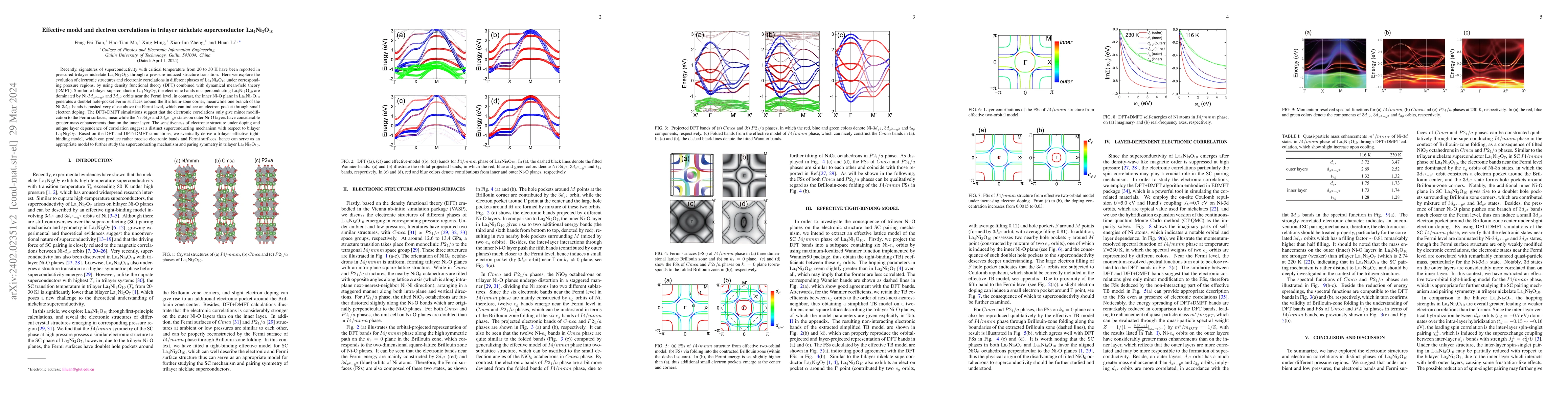 Thumbnail for Effective model and electron correlations in trilayer nickelate
  superconductor La$_4$Ni$_3$O$_{10}$