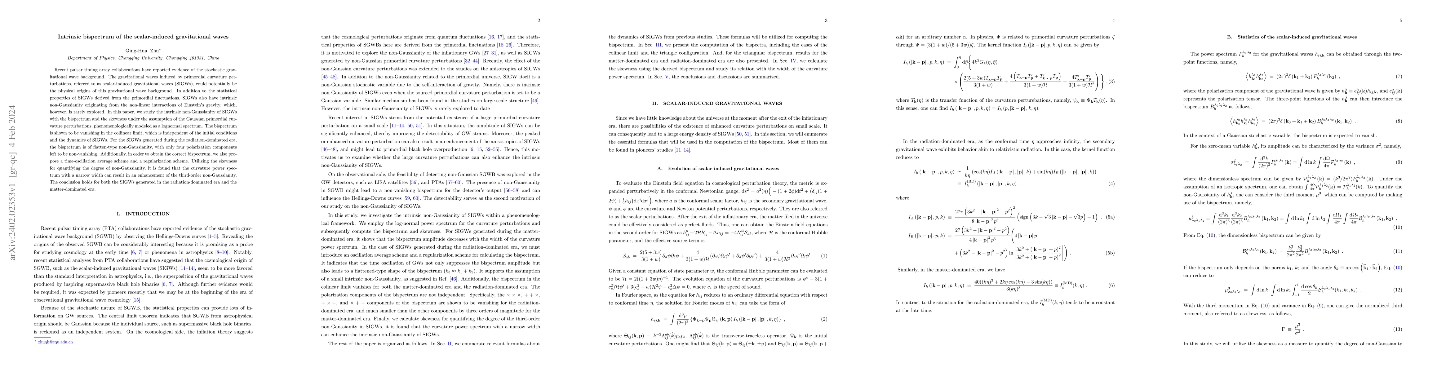 Thumbnail for Intrinsic bispectrum of the scalar-induced gravitational waves