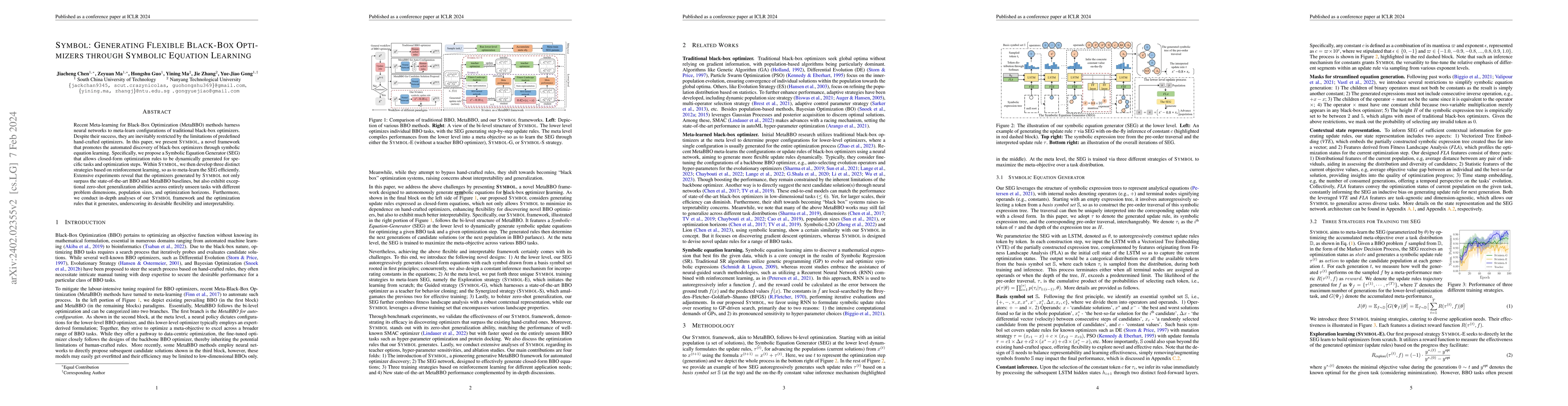 Thumbnail for Symbol: Generating Flexible Black-Box Optimizers through Symbolic
  Equation Learning
