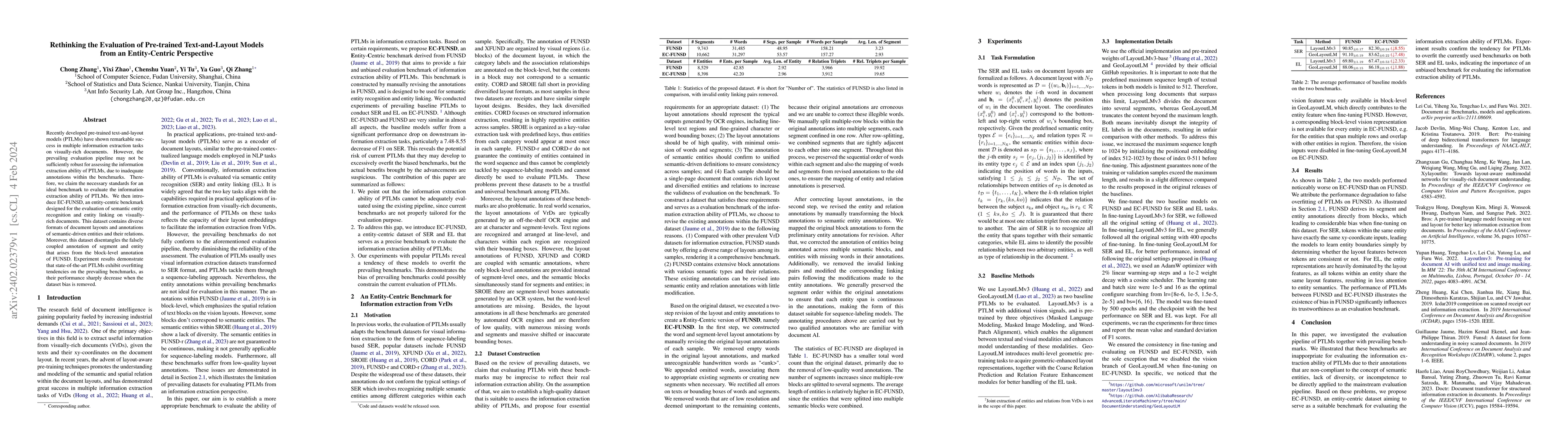 Thumbnail for Rethinking the Evaluation of Pre-trained Text-and-Layout Models from an
  Entity-Centric Perspective