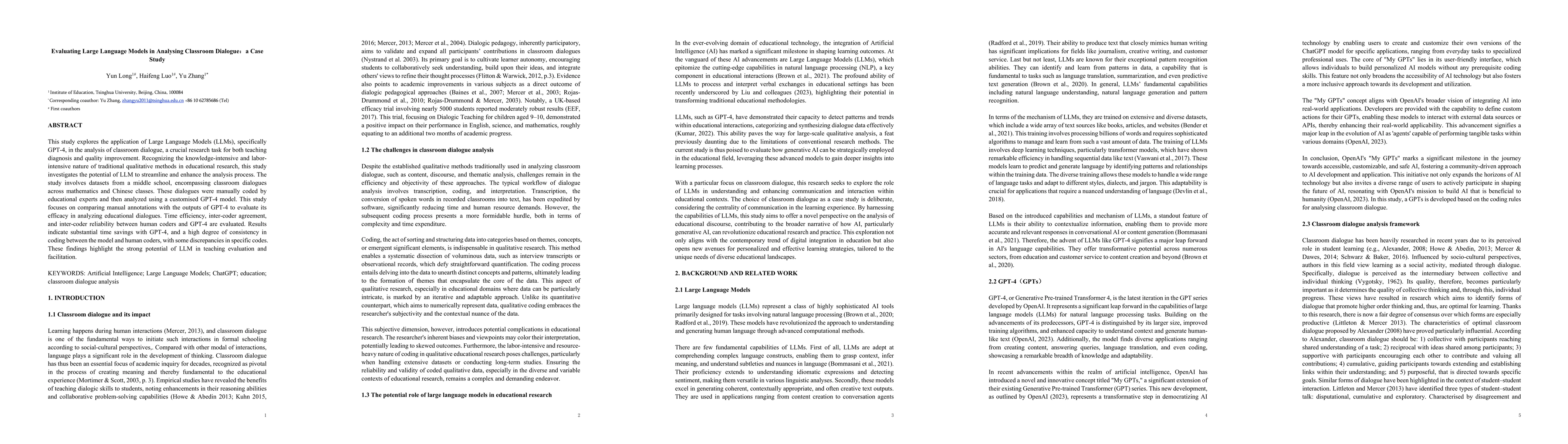 Thumbnail for Evaluating Large Language Models in Analysing Classroom Dialogue