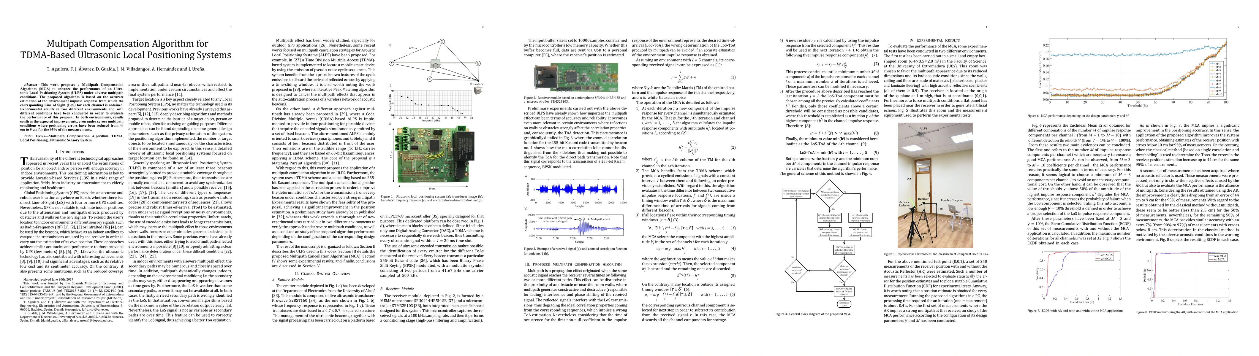 Thumbnail for Multipath Compensation Algorithm for TDMA-Based Ultrasonic Local
  Positioning Systems