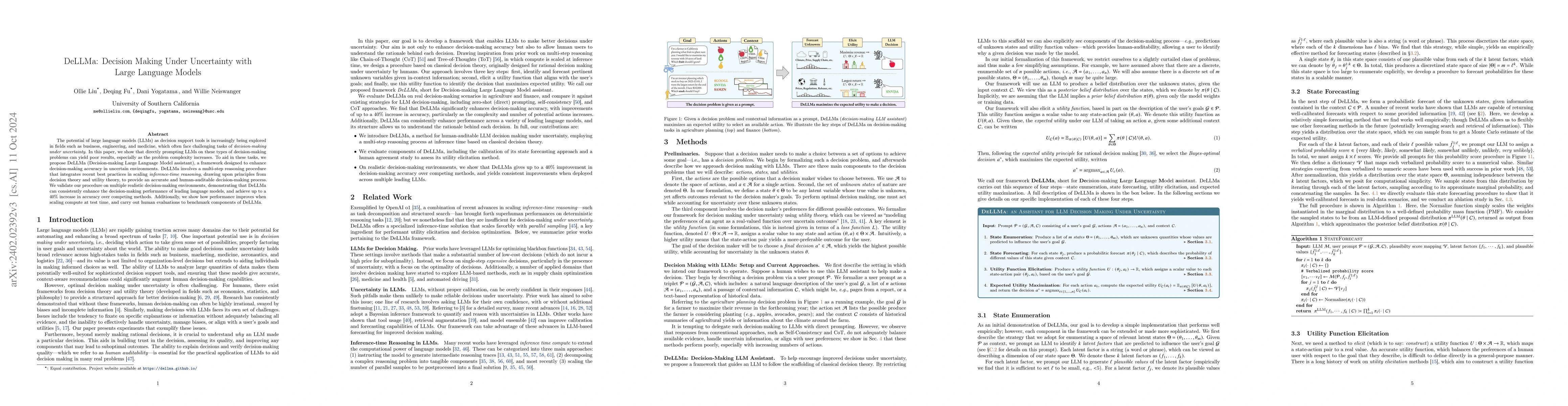 Thumbnail for DeLLMa: A Framework for Decision Making Under Uncertainty with Large
  Language Models