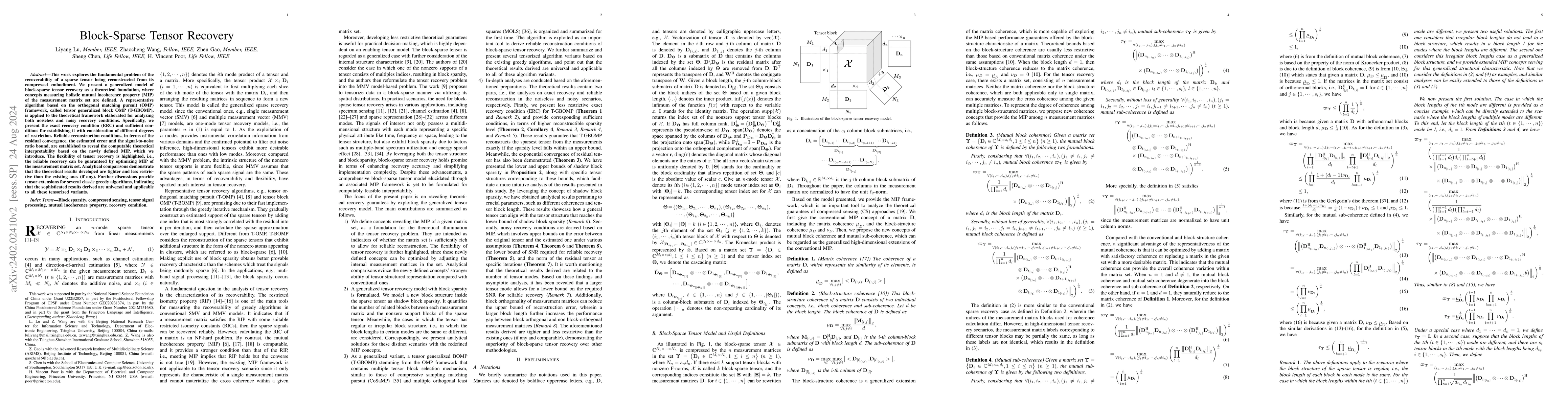 Thumbnail for Block-Sparse Tensor Recovery
