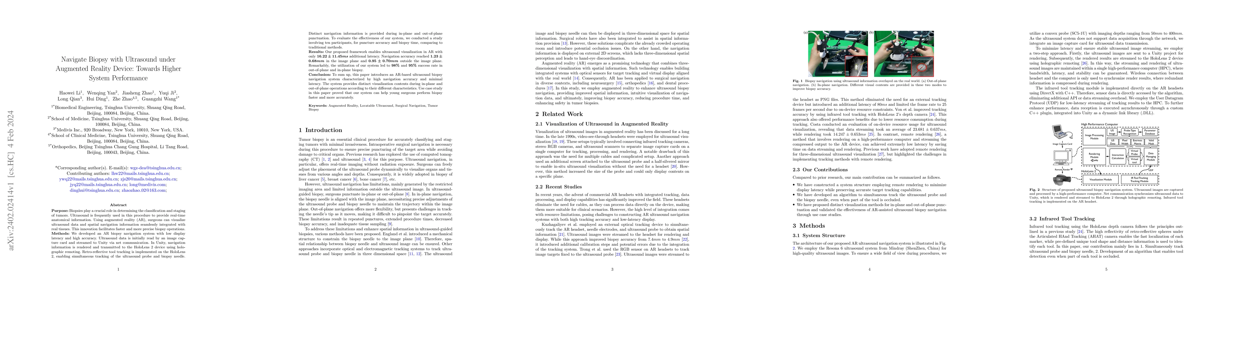 Thumbnail for Navigate Biopsy with Ultrasound under Augmented Reality Device: Towards
  Higher System Performance