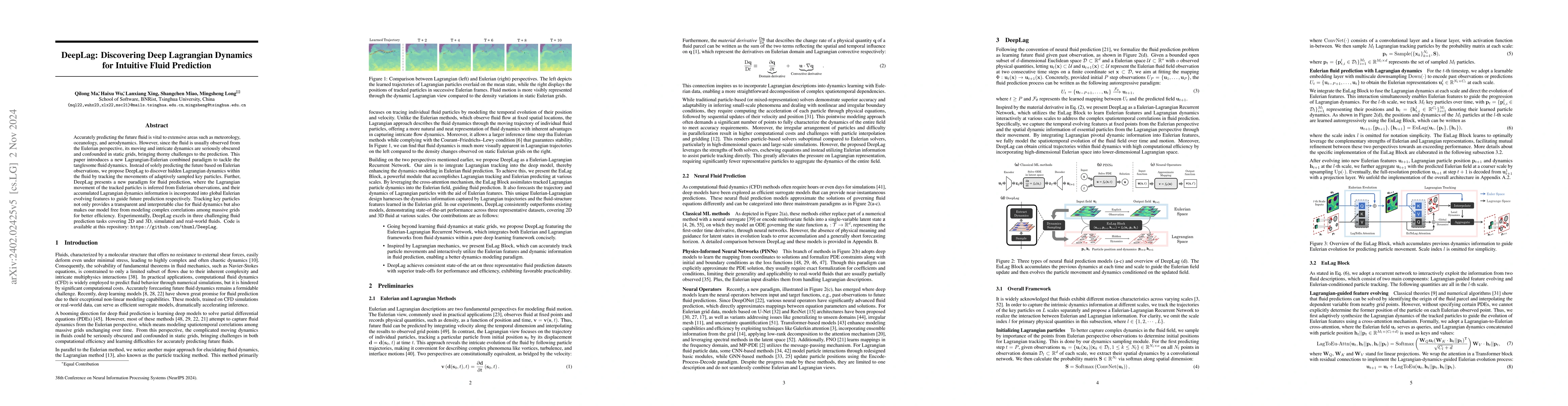 Thumbnail for DeepLag: Discovering Deep Lagrangian Dynamics for Intuitive Fluid
  Prediction
