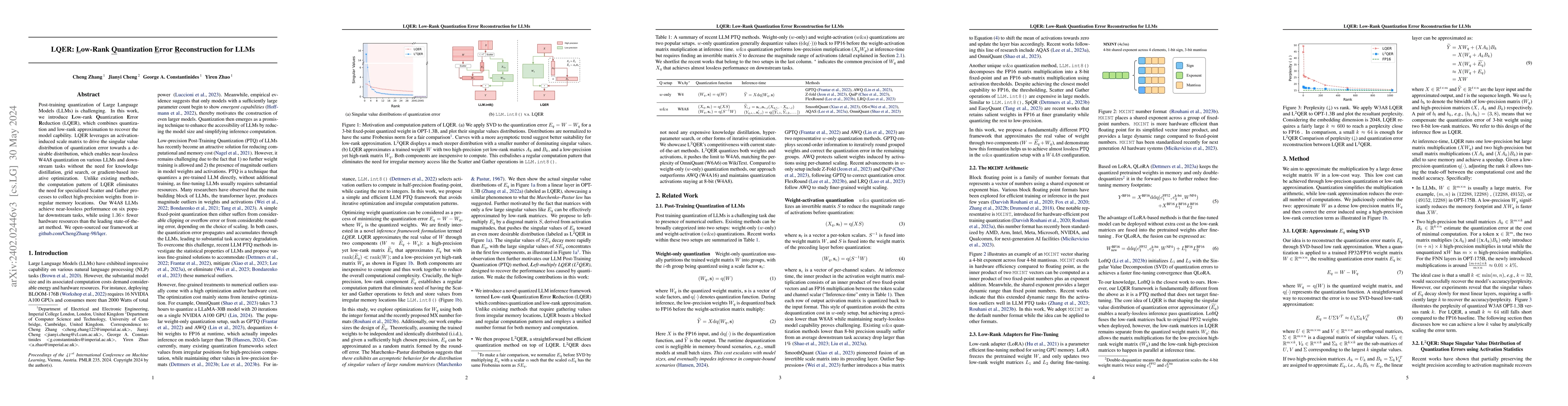 Thumbnail for LQER: Low-Rank Quantization Error Reconstruction for LLMs