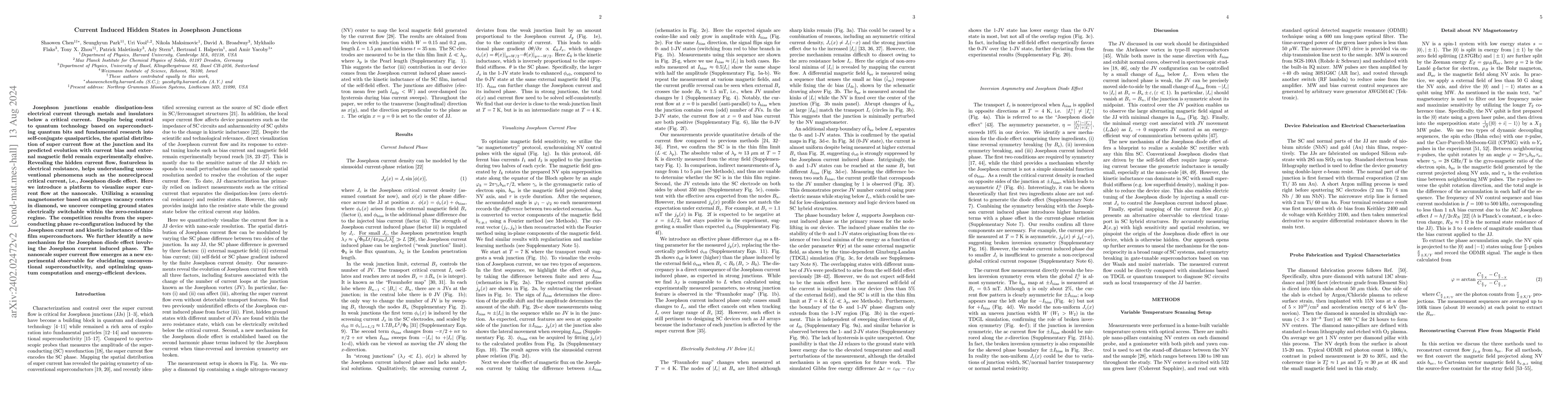 Thumbnail for Current Induced Hidden States in Josephson Junctions