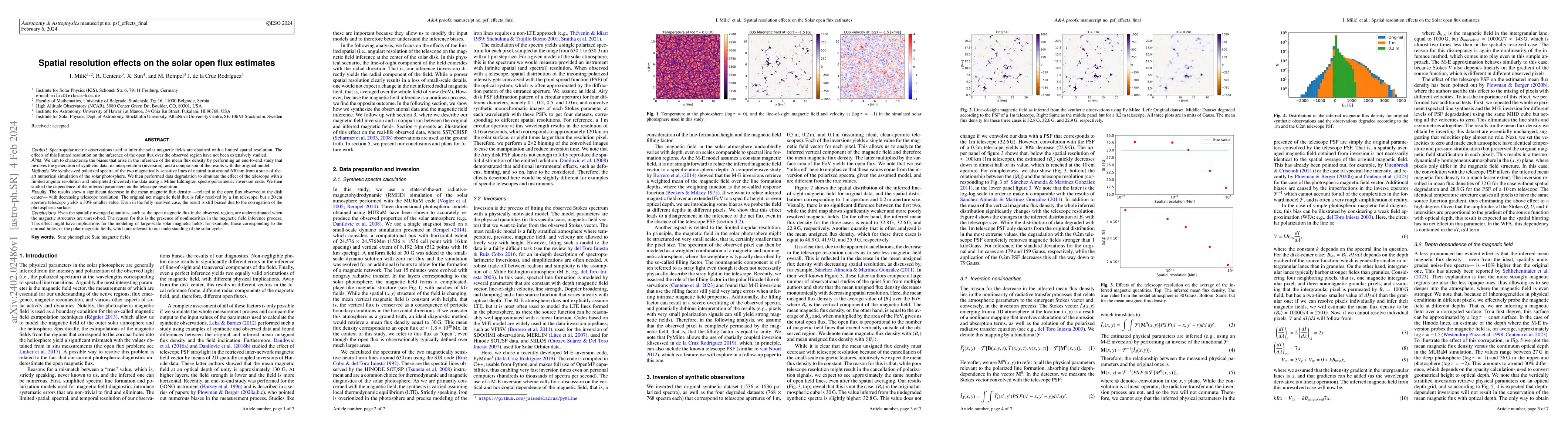 Thumbnail for Spatial resolution effects on the solar open flux estimates