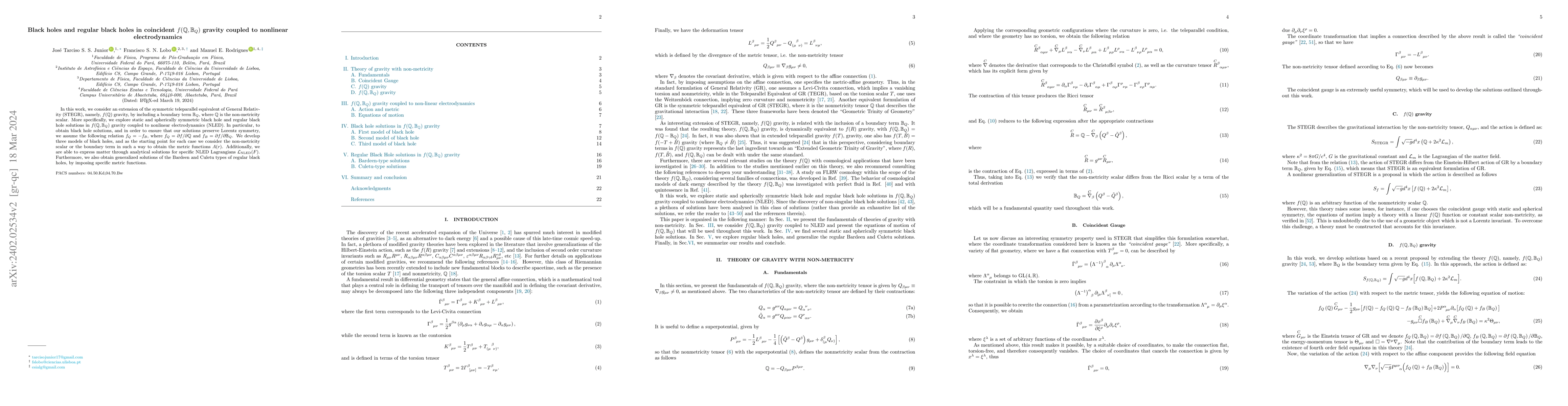 Thumbnail for Black holes and regular black holes in coincident
  $f(\mathbb{Q},\mathbb{B}_Q)$ gravity coupled to nonlinear electrodynamics