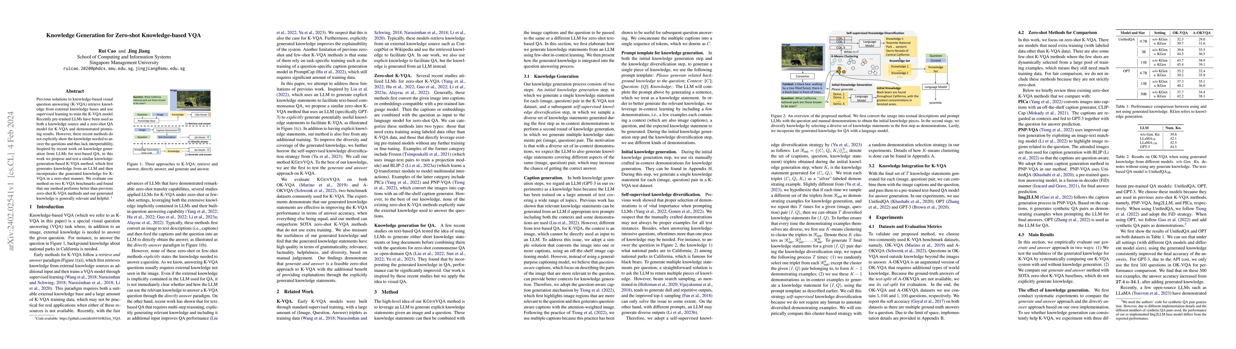Thumbnail for Knowledge Generation for Zero-shot Knowledge-based VQA