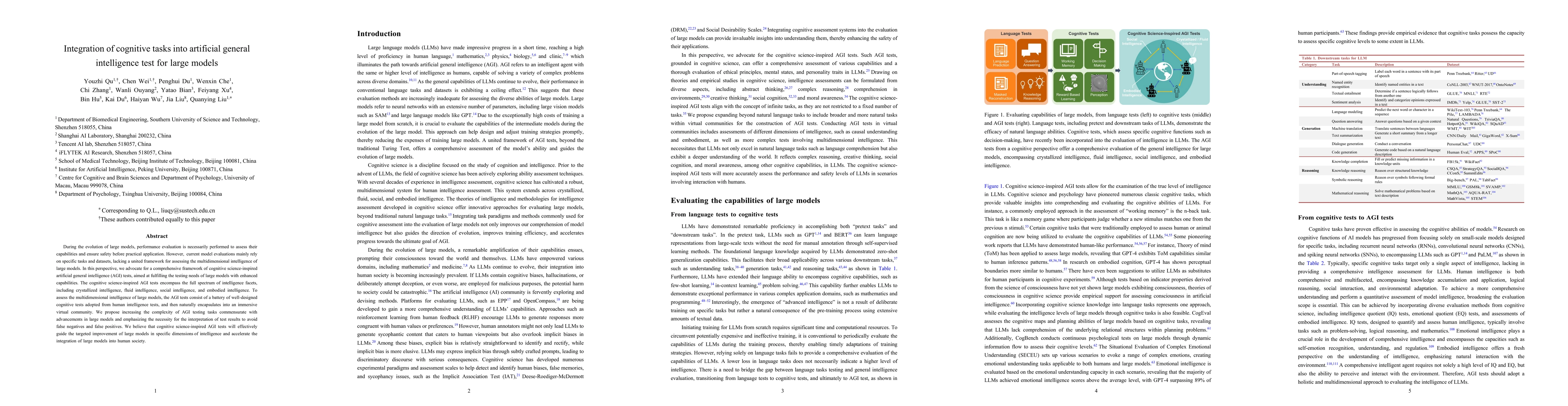 Thumbnail for Integration of cognitive tasks into artificial general intelligence test
  for large models