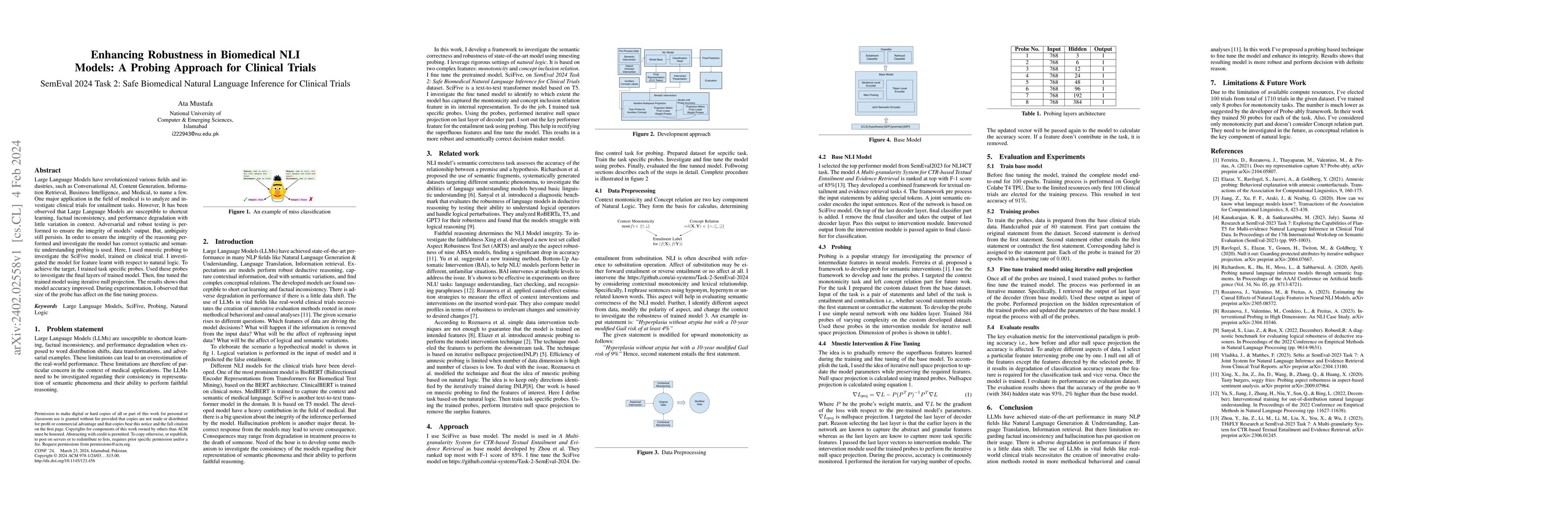 Thumbnail for Enhancing Robustness in Biomedical NLI Models: A Probing Approach for
  Clinical Trials
