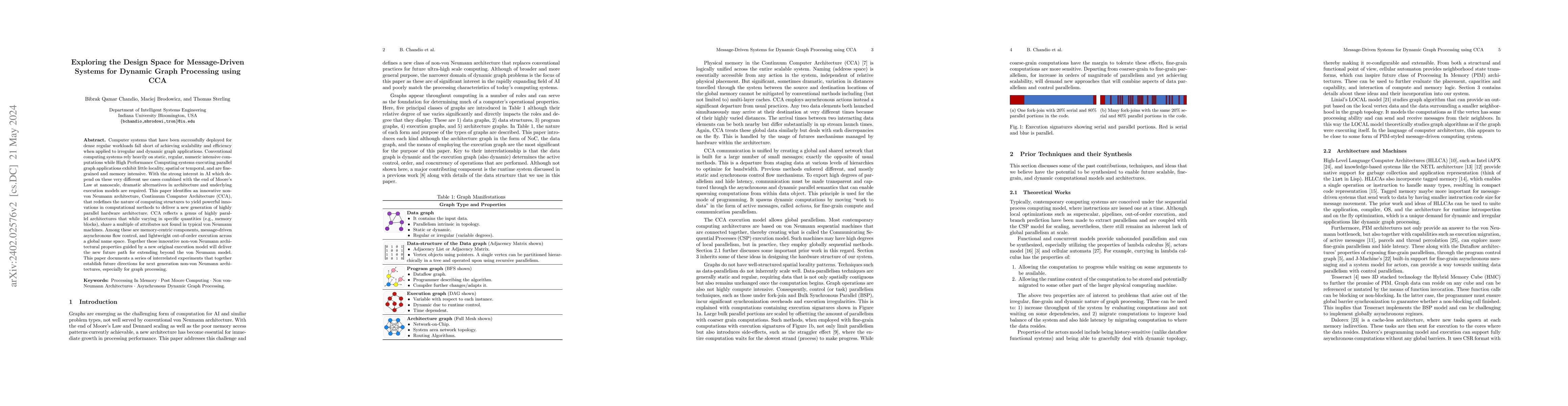 Thumbnail for Exploring the Design Space for Message-Driven Systems for Dynamic Graph
  Processing using CCA