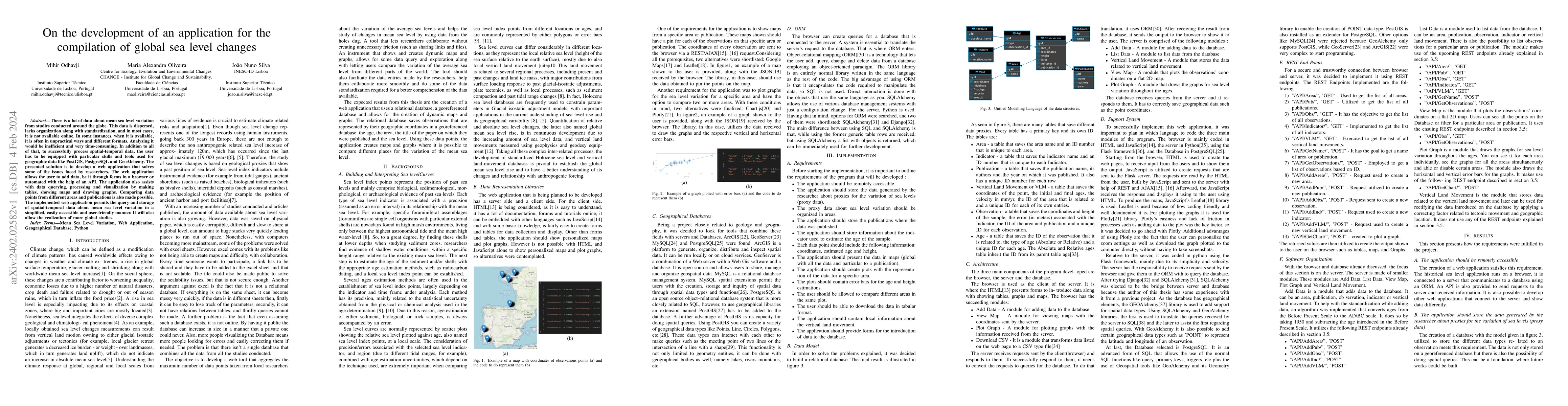 Thumbnail for On the development of an application for the compilation of global sea
  level changes