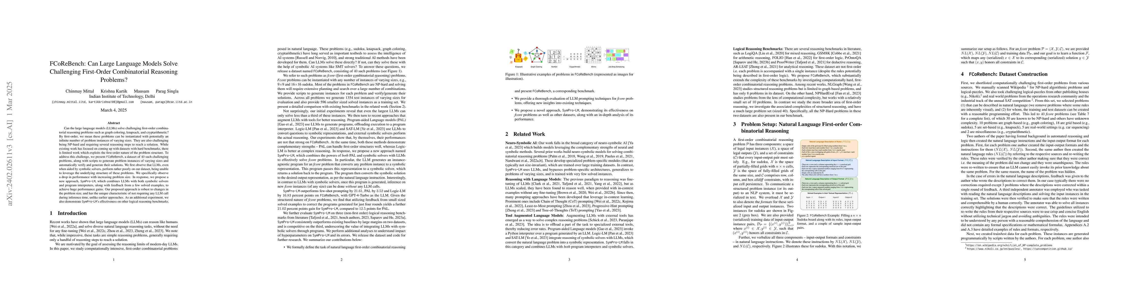 Thumbnail for PuzzleBench: Can LLMs Solve Challenging First-Order Combinatorial
  Reasoning Problems?