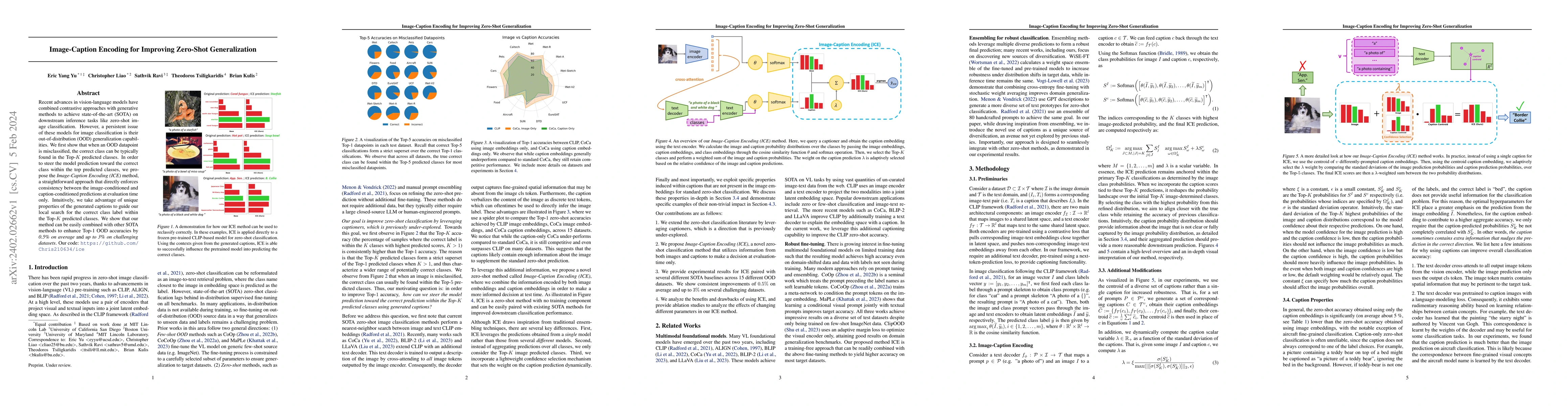 Thumbnail for Image-Caption Encoding for Improving Zero-Shot Generalization