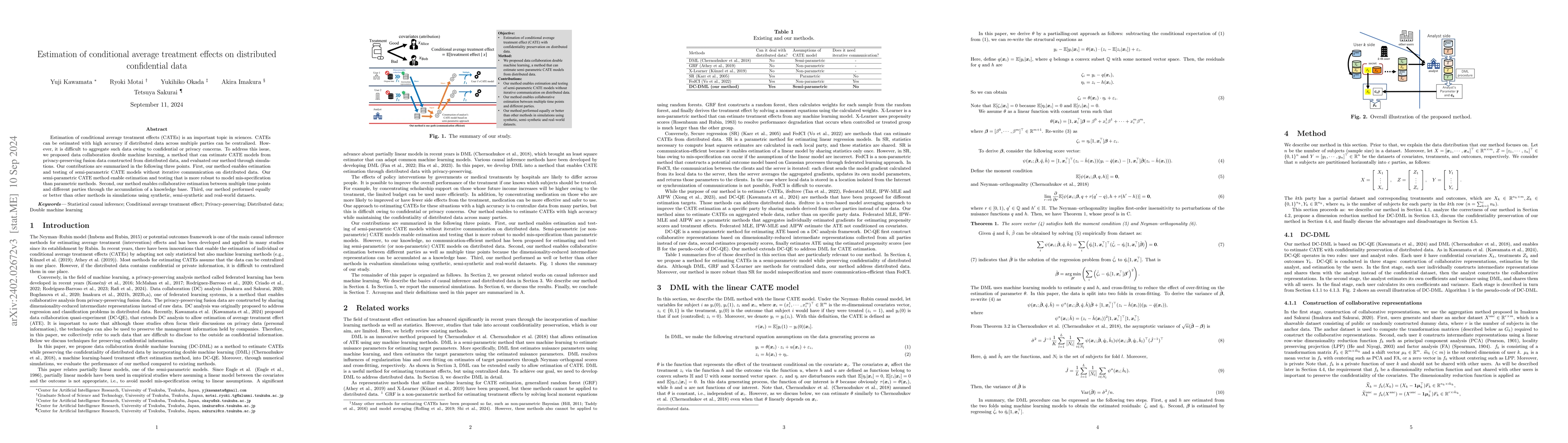 Thumbnail for Estimation of conditional average treatment effects on distributed data:
  A privacy-preserving approach