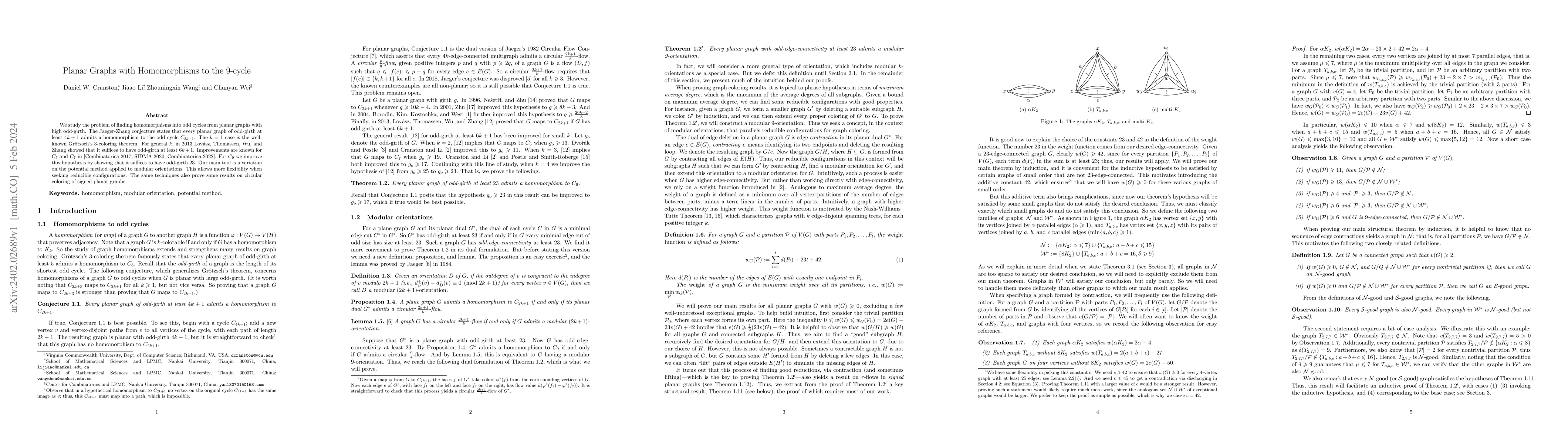 Thumbnail for Planar Graphs with Homomorphisms to the 9-cycle