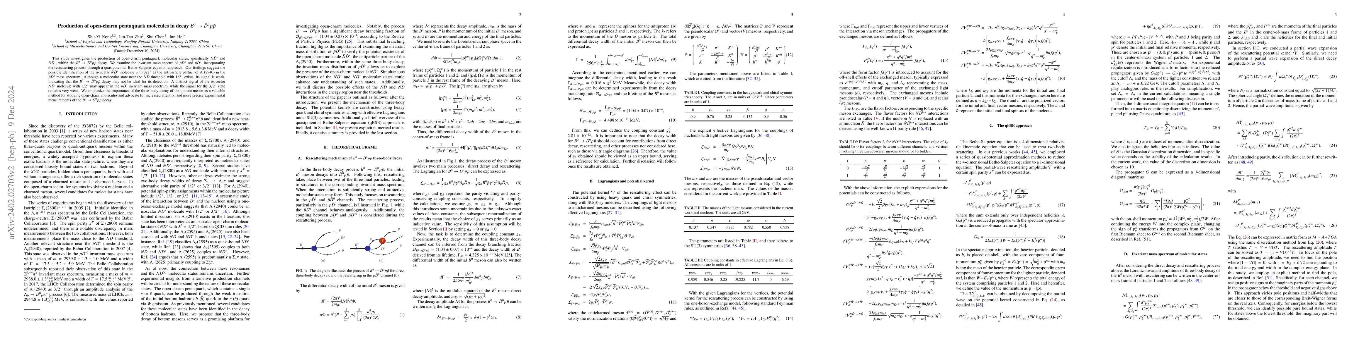 Thumbnail for Production of open-charm pentaquark molecules in decay $B^0 \rightarrow
  \bar{D}^0 p \bar{p}$