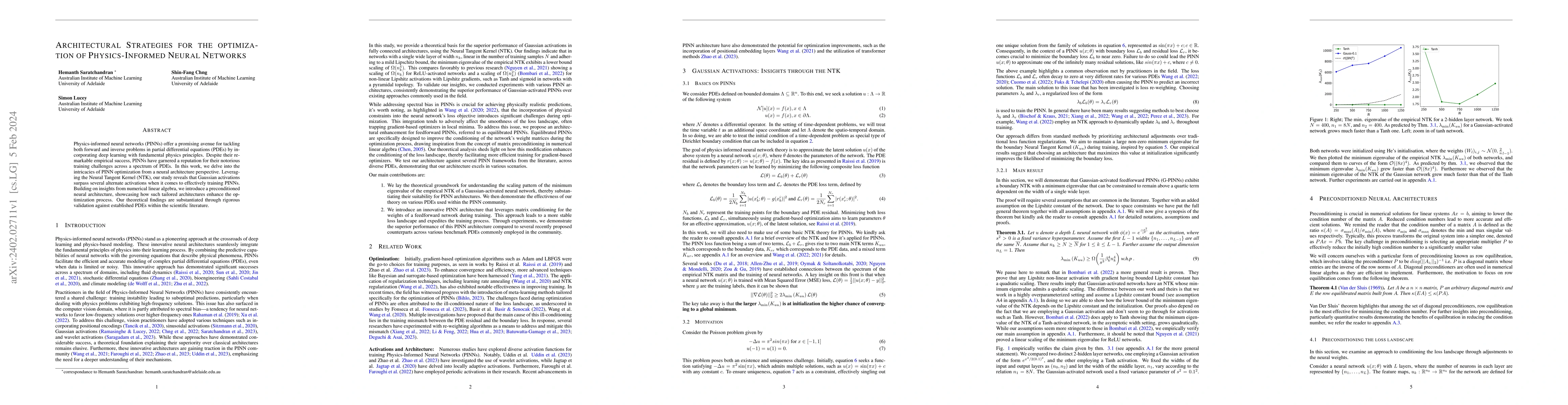 Thumbnail for Architectural Strategies for the optimization of Physics-Informed Neural
  Networks