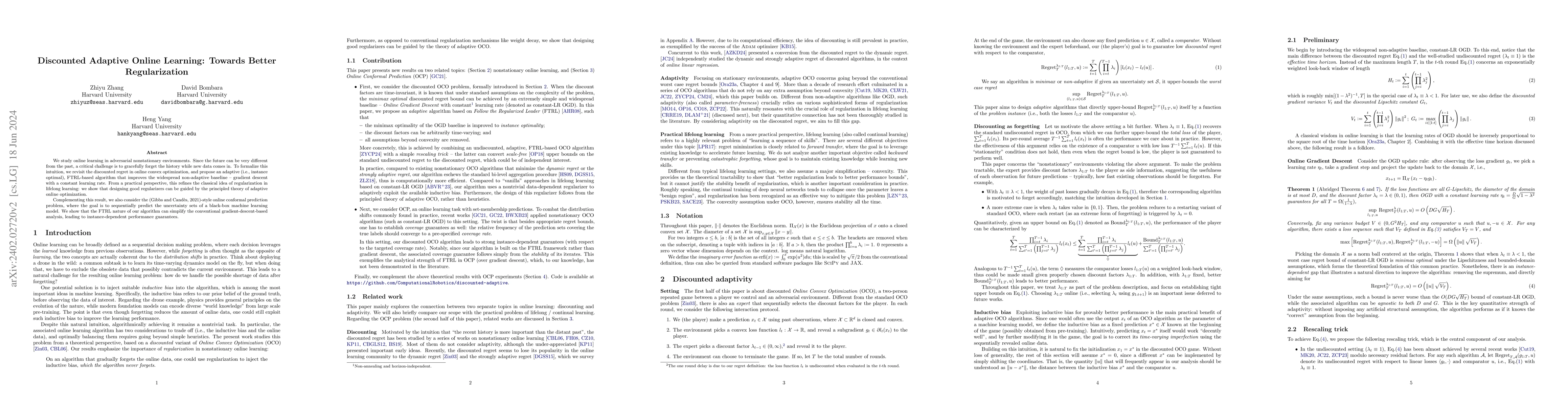 Thumbnail for Discounted Adaptive Online Learning: Towards Better Regularization
