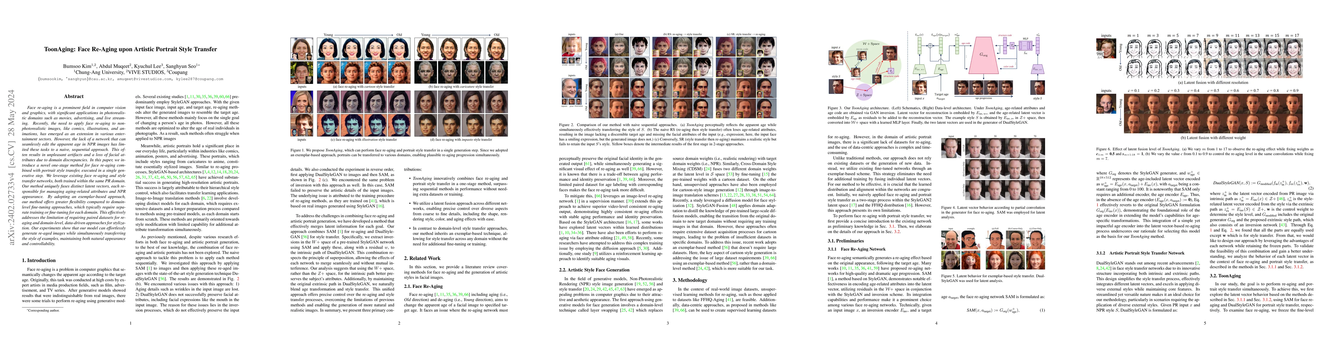 Thumbnail for ToonAging: Face Re-Aging upon Artistic Portrait Style Transfer