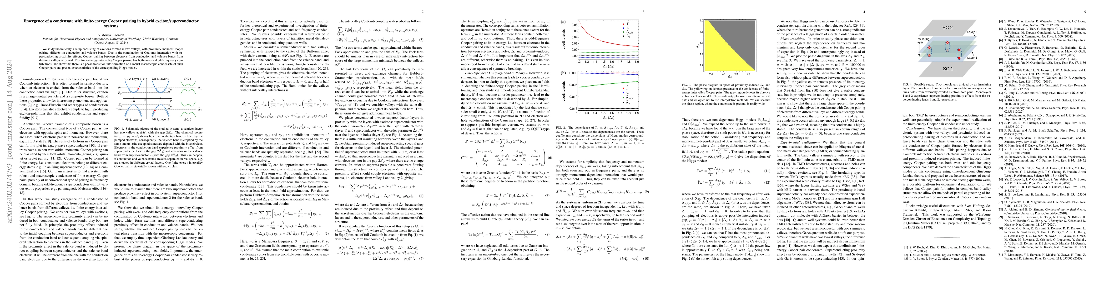 Thumbnail for Emergence of a condensate with finite-energy Cooper pairing in hybrid
  exciton/superconductor systems