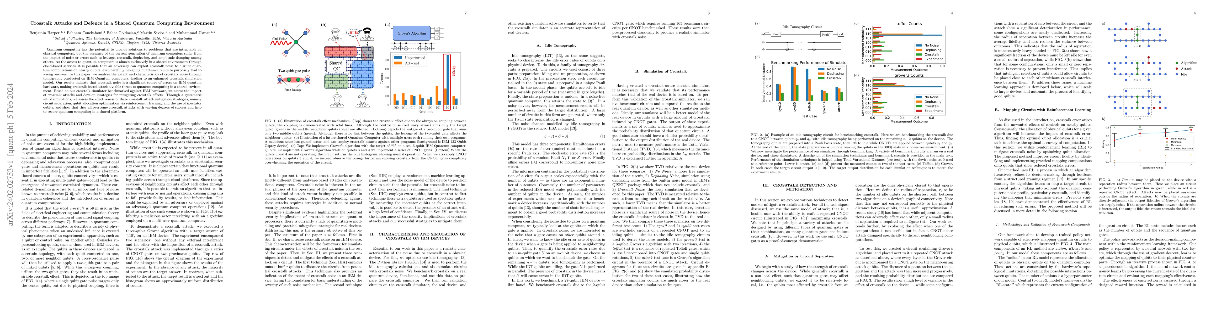 Thumbnail for Crosstalk Attacks and Defence in a Shared Quantum Computing Environment