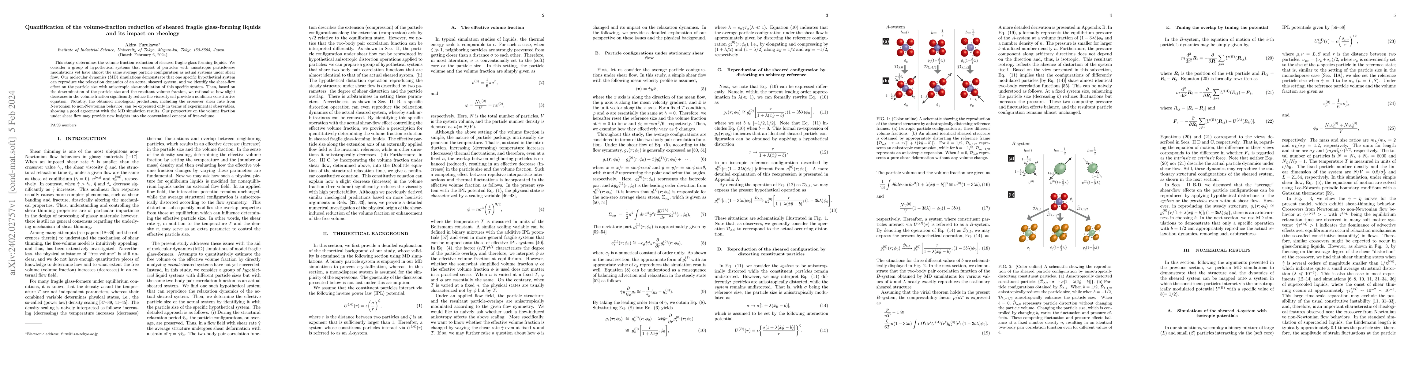 Thumbnail for Quantification of the volume-fraction reduction of sheared fragile
  glass-forming liquids and its impact on rheology